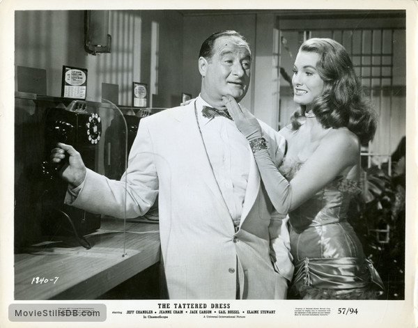 The Tattered Dress - Publicity still of George Tobias & June McCall The Tattered Dress - Publicity still of George Tobias & June McCall